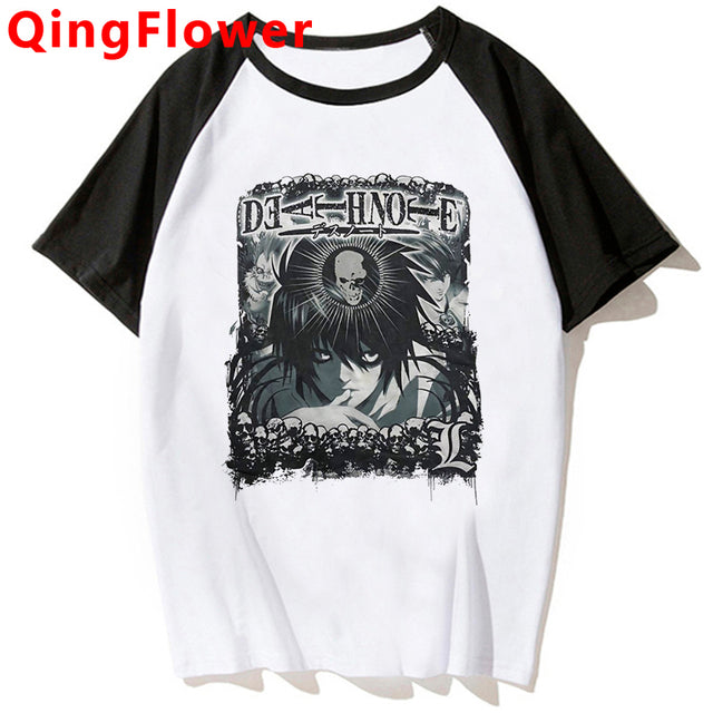 Japanese Anime Death Note T Shirt Men Kawaii Cartoon Tshirt Bleach Ichigo Graphic Tees Misa Manga Summer Tops Unisex Tee Male