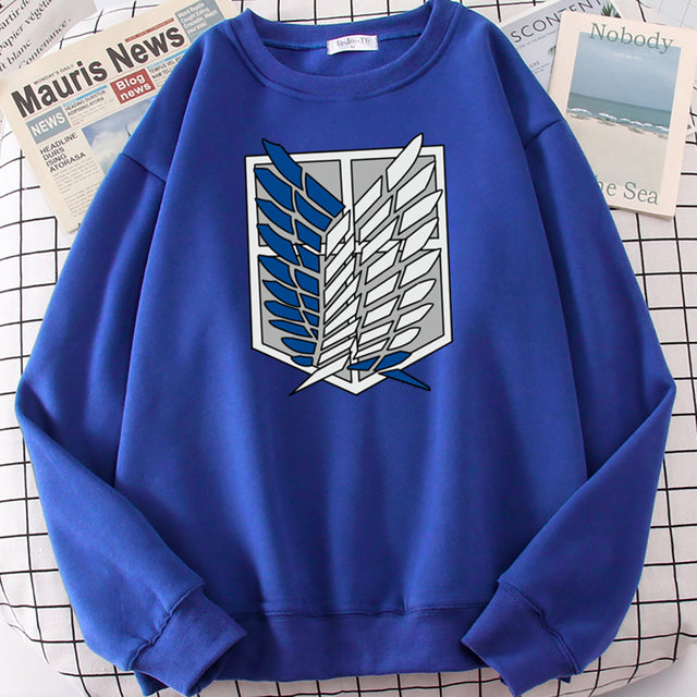 Fashion Anime Hoodie Man Attack On Titan Print Autumn Fleece Sweatshirts New Brand Graphic Pullover for Male Hip Hop Streetwear