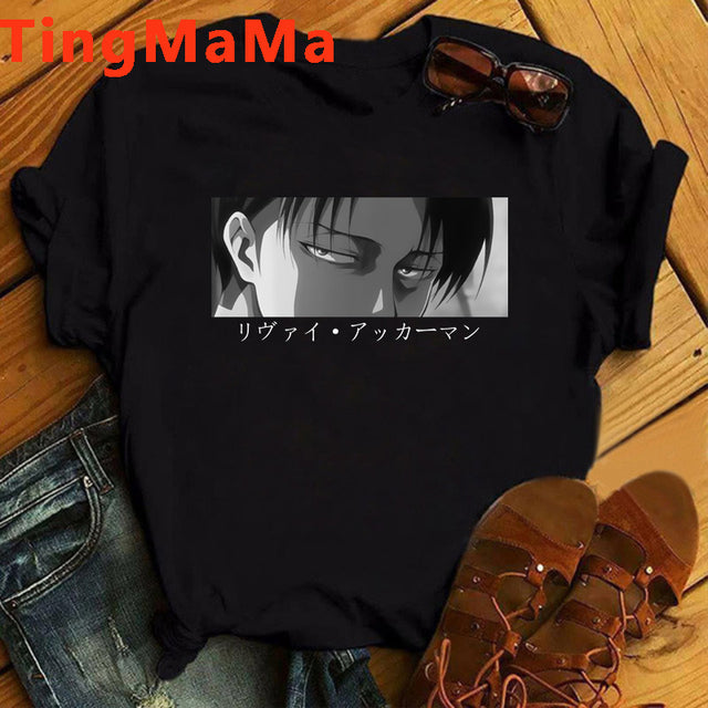 Japanese Anime Attack on Titan T Shirt Men Shingeki No Kyojin Eren Yeager T-shirt Cartoon Titans Attack Graphic Tshirt Male