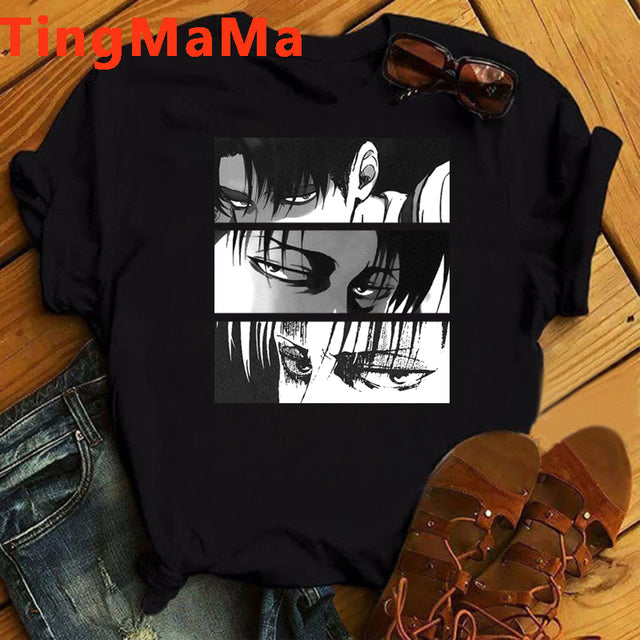 Japanese Anime Attack on Titan T Shirt Men Shingeki No Kyojin Eren Yeager T-shirt Cartoon Titans Attack Graphic Tshirt Male