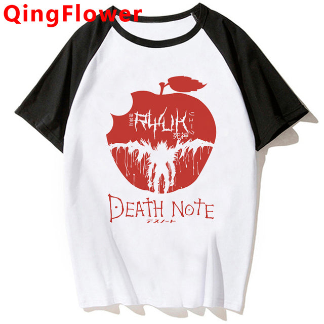 Japanese Anime Death Note T Shirt Men Kawaii Cartoon Tshirt Bleach Ichigo Graphic Tees Misa Manga Summer Tops Unisex Tee Male