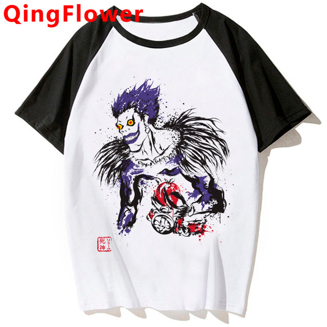 Japanese Anime Death Note T Shirt Men Kawaii Cartoon Tshirt Bleach Ichigo Graphic Tees Misa Manga Summer Tops Unisex Tee Male