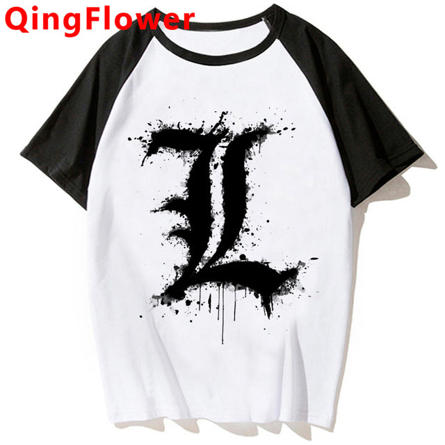 Japanese Anime Death Note T Shirt Men Kawaii Cartoon Tshirt Bleach Ichigo Graphic Tees Misa Manga Summer Tops Unisex Tee Male