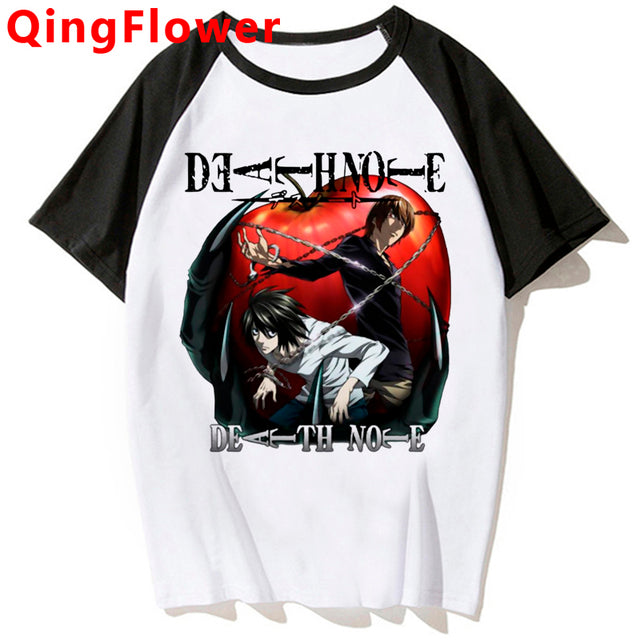 Japanese Anime Death Note T Shirt Men Kawaii Cartoon Tshirt Bleach Ichigo Graphic Tees Misa Manga Summer Tops Unisex Tee Male