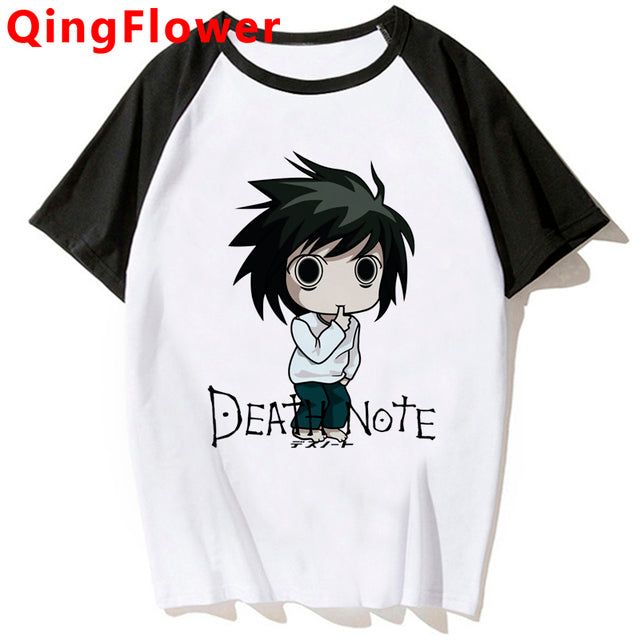 Japanese Anime Death Note T Shirt Men Kawaii Cartoon Tshirt Bleach Ichigo Graphic Tees Misa Manga Summer Tops Unisex Tee Male