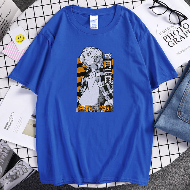 Manjiro Sano Tokyo Revengers Anime Print Mens Tshirt Oversize Vintage T-Shirt Fashion Breathable Tops Summer Soft T Shirts Man's