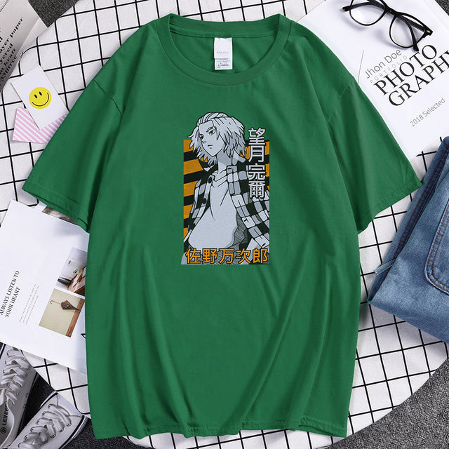 Manjiro Sano Tokyo Revengers Anime Print Mens Tshirt Oversize Vintage T-Shirt Fashion Breathable Tops Summer Soft T Shirts Man's