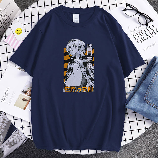 Manjiro Sano Tokyo Revengers Anime Print Mens Tshirt Oversize Vintage T-Shirt Fashion Breathable Tops Summer Soft T Shirts Man's